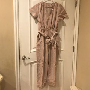 Madewell puff sleeve Tapered jumpsuit size 8
